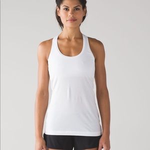 White lululemon racerback tank size 8